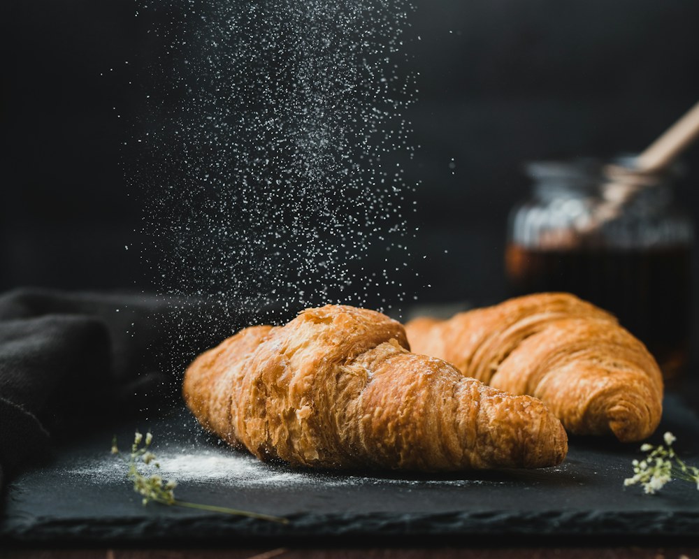 Golden pastries, illustrative bakery photography